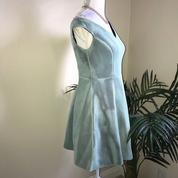 Mustard Seed Optical Illusion Overlay Skater Dress - Picture 3 of 7